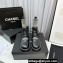 Chanel Knit & Calfskin Combat Boots Black/Gray 2023
