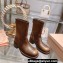 Miu Miu leather booties 5U795D Brown 2023