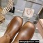Miu Miu leather booties 5U795D Brown 2023