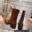 Miu Miu leather booties 5U795D Brown 2023
