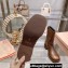 Miu Miu leather booties 5U795D Brown 2023