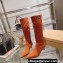 Miu Miu Heel 4cm Stretch leather boots Suede Orange 2023