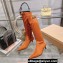 Miu Miu Heel 4cm Stretch leather boots Suede Orange 2023