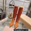 Miu Miu Heel 4cm Stretch leather boots Suede Orange 2023