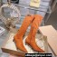 Miu Miu Heel 4cm Stretch leather boots Suede Orange 2023