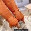 Miu Miu Heel 4cm Stretch leather boots Suede Orange 2023