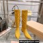 Miu Miu Heel 4cm Stretch leather boots Suede Yellow 2023