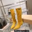Miu Miu Heel 4cm Stretch leather boots Suede Yellow 2023