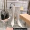 Miu Miu Heel 4cm Stretch leather boots White 2023