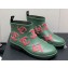 Chanel Front CC Logo Short Boots Printed Green/Red 2023