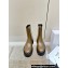 Celine Bulky Boots With Back Zip And Triomphe In Calfskin Khaki 2023