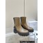Celine Bulky Boots With Back Zip And Triomphe In Calfskin Khaki 2023