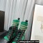 Chanel Knit & Calfskin Combat Boots Black/Green 2023