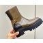 Celine Bulky Boots With Back Zip And Triomphe In Calfskin Khaki 2023