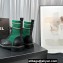 Chanel Knit & Calfskin Combat Boots Black/Green 2023
