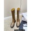 Celine Bulky Biker High Boots In Calfskin Khaki 2023