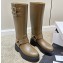 Celine Bulky Biker High Boots In Calfskin Khaki 2023