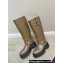 Celine Bulky Biker High Boots In Calfskin Khaki 2023