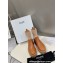 Celine Short Boots WITH TRIOMPHE In Knit and Calfskin Brown 2023