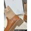 Celine Short Boots WITH TRIOMPHE In Knit and Calfskin Brown 2023