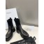 Celine Short Boots WITH TRIOMPHE In Knit and Calfskin Black 2023