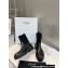 Celine Short Boots WITH TRIOMPHE In Knit and Calfskin Black 2023