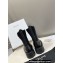 Celine Short Boots WITH TRIOMPHE In Knit and Calfskin Black 2023