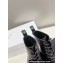 Celine Lace-Up Boots With Triomphe Celine Bulky In Shiny Bull Black 2023