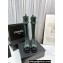 Chanel Lambskin & Patent Calfskin High Boots G45005 Dark Green 2023
