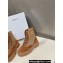 Celine Bulky Laced Up Boots With Triomphe In Nylon & Suede Calfskin Brown 2023