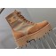 Celine Bulky Laced Up Boots With Triomphe In Nylon & Suede Calfskin Brown 2023