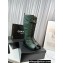 Chanel Lambskin & Patent Calfskin High Boots G45005 Dark Green 2023