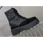 Celine Bulky Laced Up Boots With Triomphe In Nylon & Suede Calfskin Black 2023