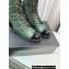 Chanel Lambskin & Patent Calfskin High Boots G45005 Dark Green 2023