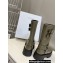 Celine Bulky Mid Biker Boots With Harness In Calfskin Khaki 2023