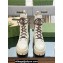 Gucci GG Matelassé lace-up boots 718386 White 2023