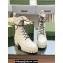Gucci GG Matelassé lace-up boots 718386 White 2023