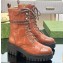 Gucci GG Matelassé lace-up boots 718386 Brown 2023