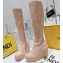 Fendi patent leather Fashion Show boots Nude 2023