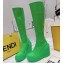 Fendi patent leather Fashion Show boots Green 2023