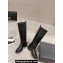 Chanel Heel 3cm Calfskin High Boots G45200 Waxy Black 2023
