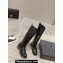 Chanel Heel 3cm Calfskin High Boots G45200 Waxy Black 2023