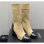 Chanel Heel 7cm Knit & Patent Calfskin Short Boots G40134 Beige 2023