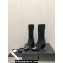 Chanel Heel 7cm Knit & Patent Calfskin Short Boots G40134 Black 2023