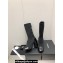 Chanel Heel 7cm Knit & Patent Calfskin Short Boots G40134 Black 2023
