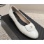 Chanel Quilting Lambskin Ballet flats G45047 White 01 2023