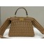 Fendi Peekaboo Iseeu Petite Bag in interlace leather Brown 2023