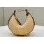 Fendi Fendigraphy Nano bag charm in Natural raffia 2023