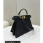 Fendi Peekaboo Iseeu Small Bag in interlace leather Black 2023
