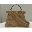 Fendi Peekaboo Iseeu Small Bag in interlace leather Brown 2023